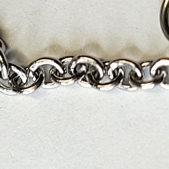 Silver Tone Necklace 20 inch Cable Link Silvertone Necklace - Picture 3 of 7
